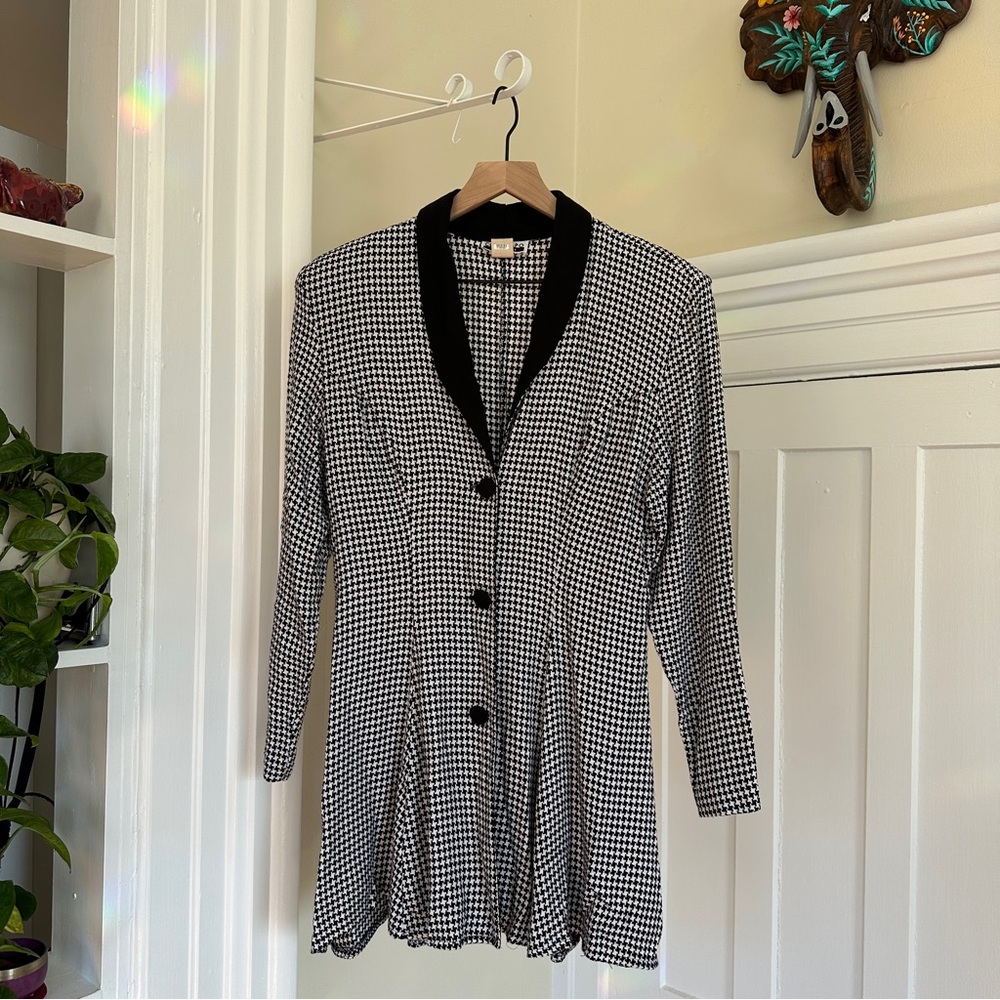 VTG Contempo Houndstooth Pea Coat